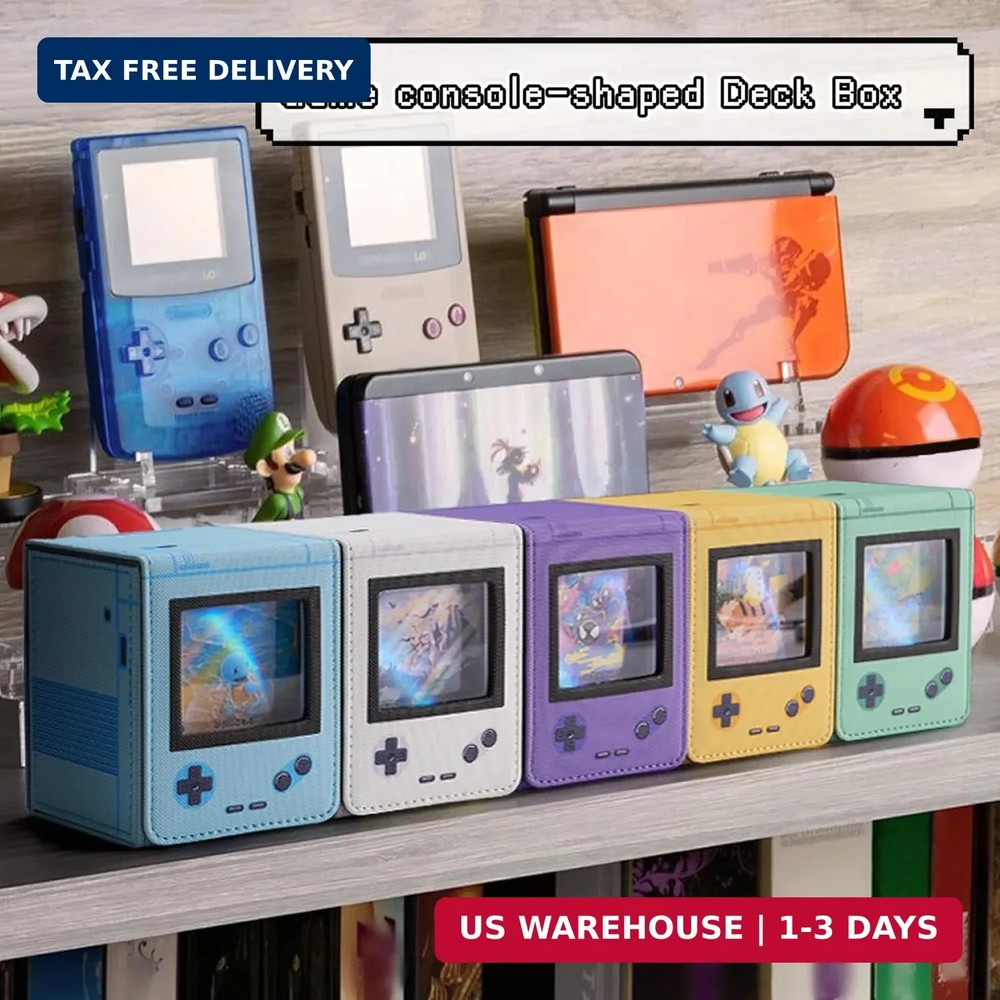 Retro Gaming Console Appearance MTG Deck Box with Commander Display, Card Deck C