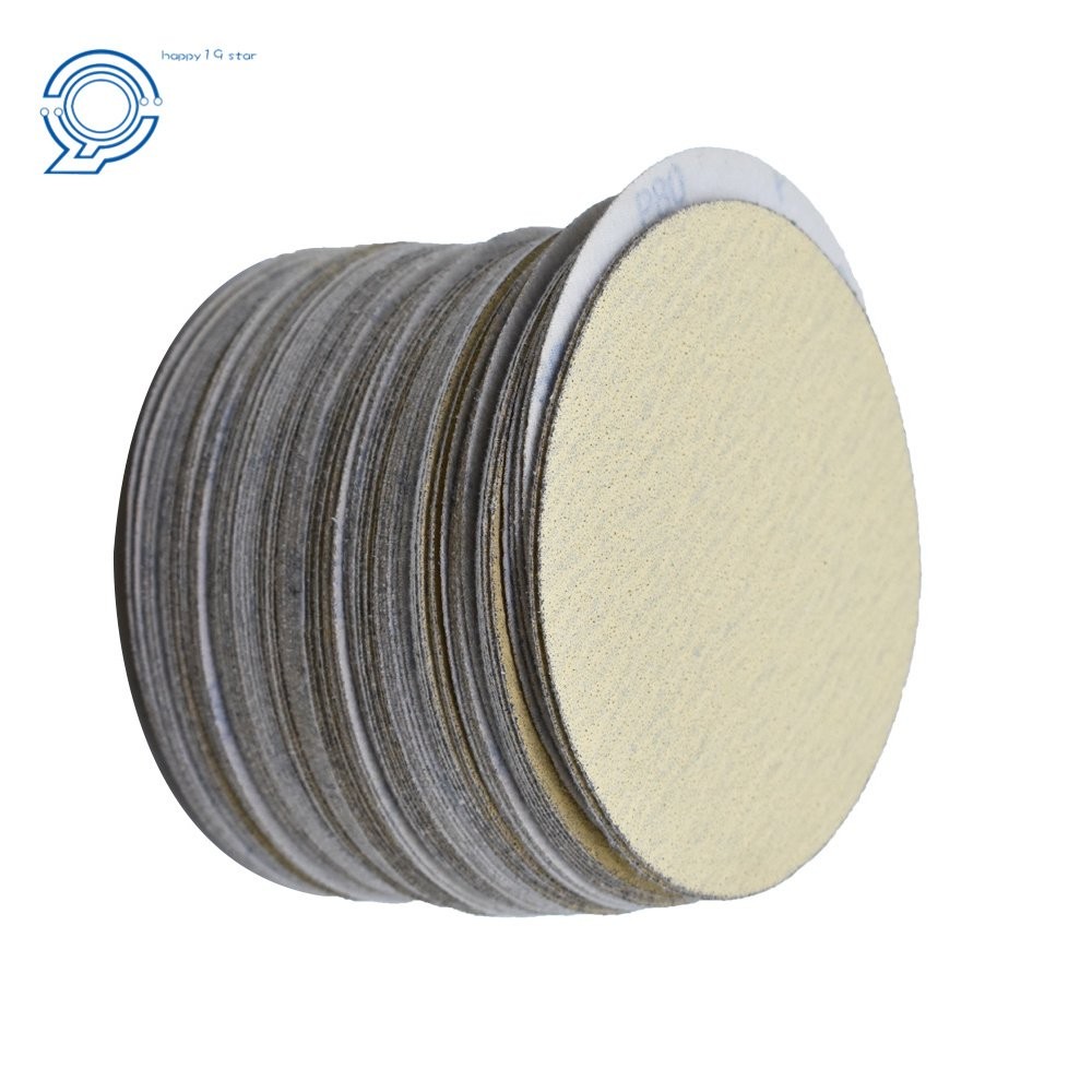 100 Pcs 6" NO-Hole Disc Hook Loop Pads Sanding Discs Flocking 120 Grit