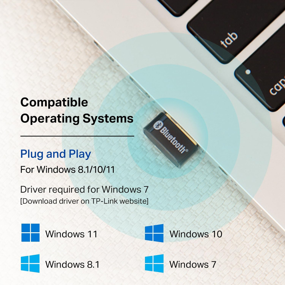 USB Bluetooth Adapter for PC - Bluetooth 5.4 Dongle Receiver, Plug and Play, Nan