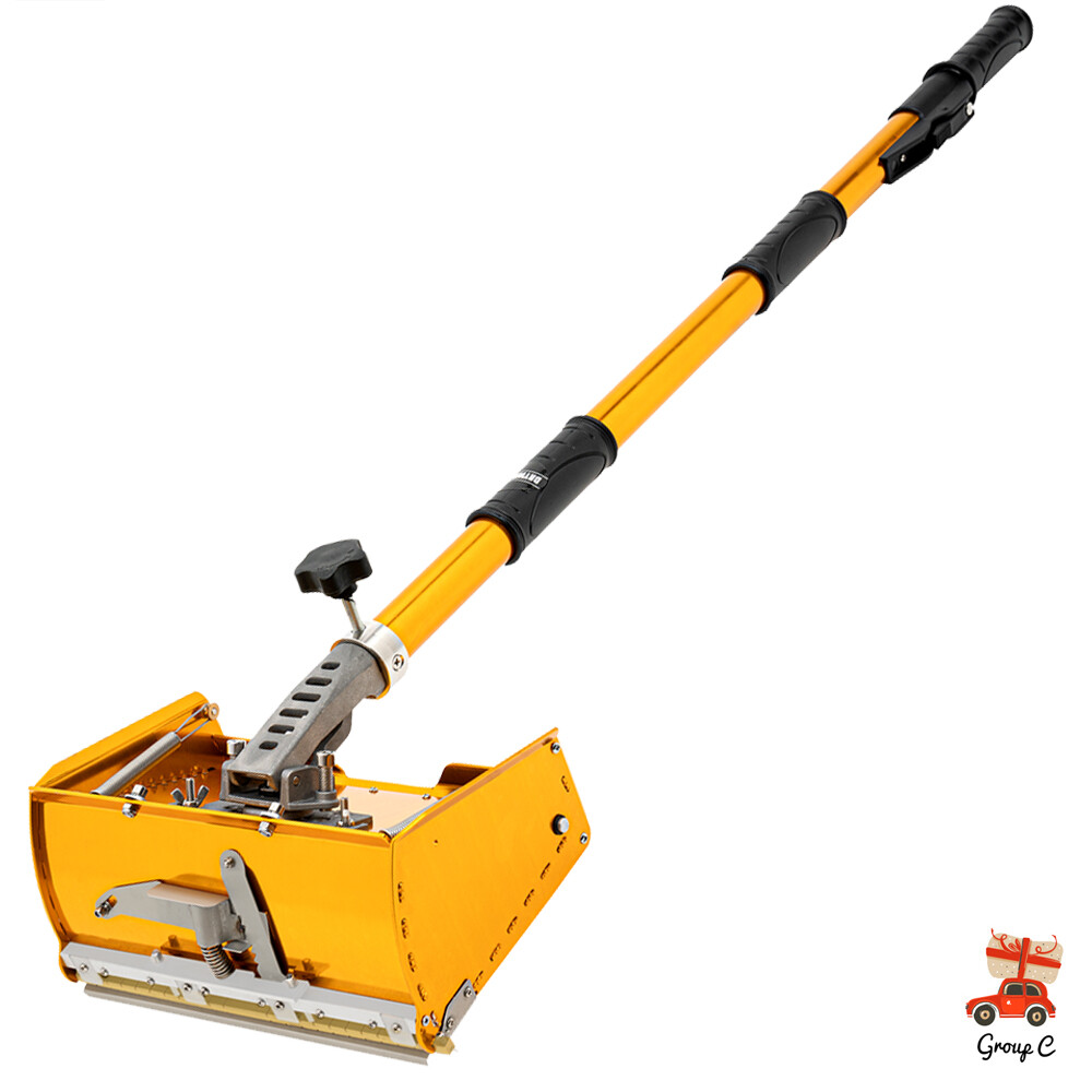 10" Drywall Taping Tools Flat Finishing Box Set w/ 40''-64'' Extendable Handle