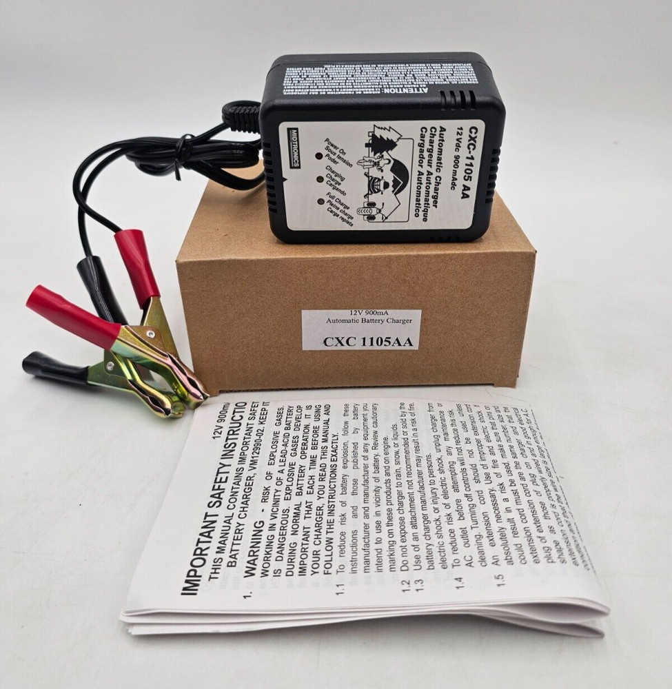 Midtronics 12Vdc 900mAdc Automatic Battery Charger CXC 1105AA