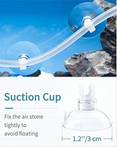 8 Inch Air Stone Bar Micro Bubble Diffuser Release Tool with Suction Cup Clip