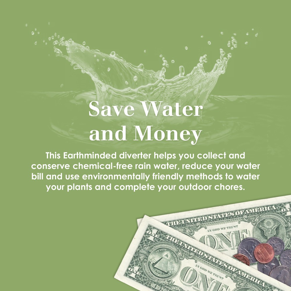 EarthMinded Rain Barrel and Diverter Kit (1 Pack)