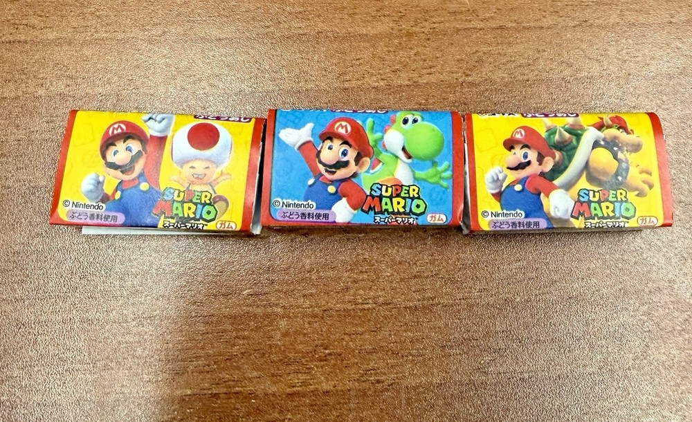 Super Mario 3 Piece Japanese Gum