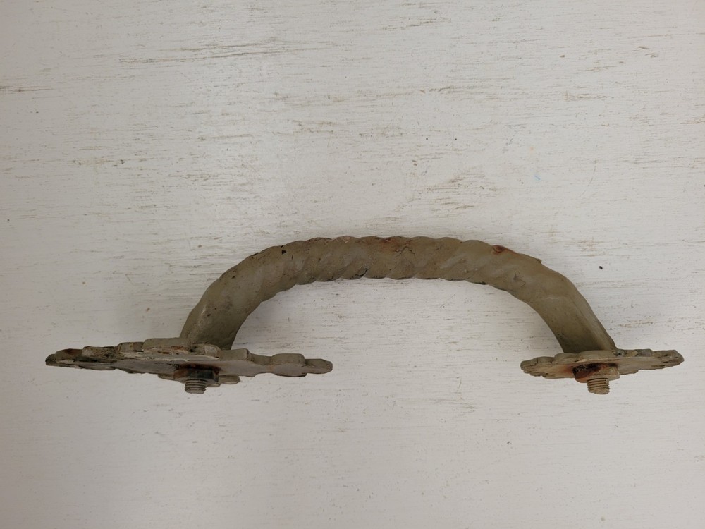 Vintage Gothic Craftsman Cast Iron Door Pull Handle Decorative