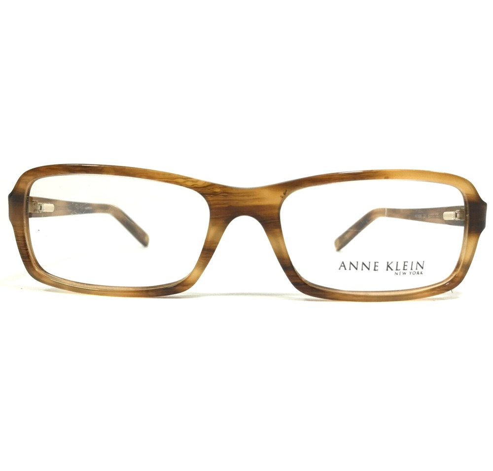 Anne Klein Eyeglasses Frames AK 8088 221 Brown Horn Rectangular 52-17-135