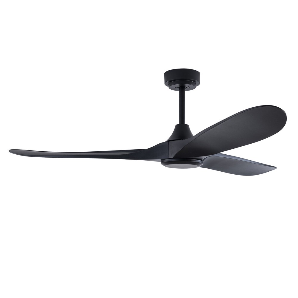 3 Speed 52" Flush Mount Solid Wood Ceiling Fan with Light Quiet DC Motor 3 CCT