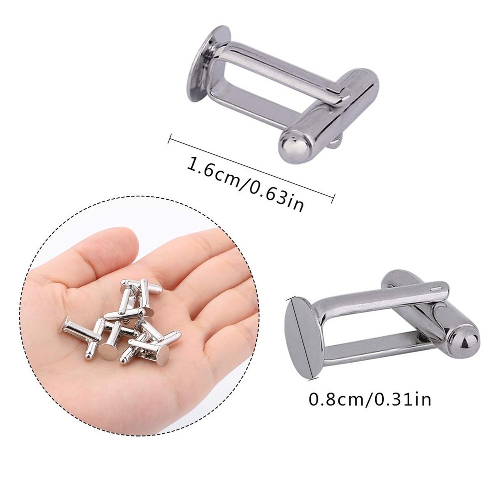 driew Blank Cufflinks 10 Pairs 8mm