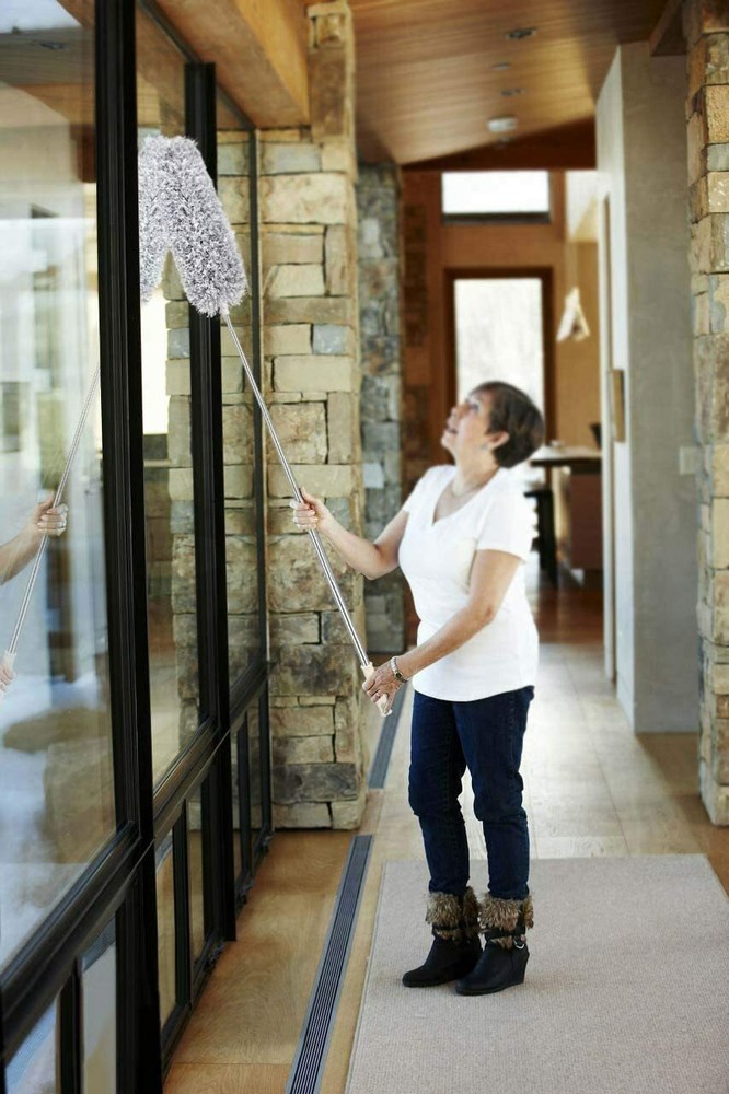 Duster with Extension Pole Bendable Head Extendable Duster for Fan High Ceiling