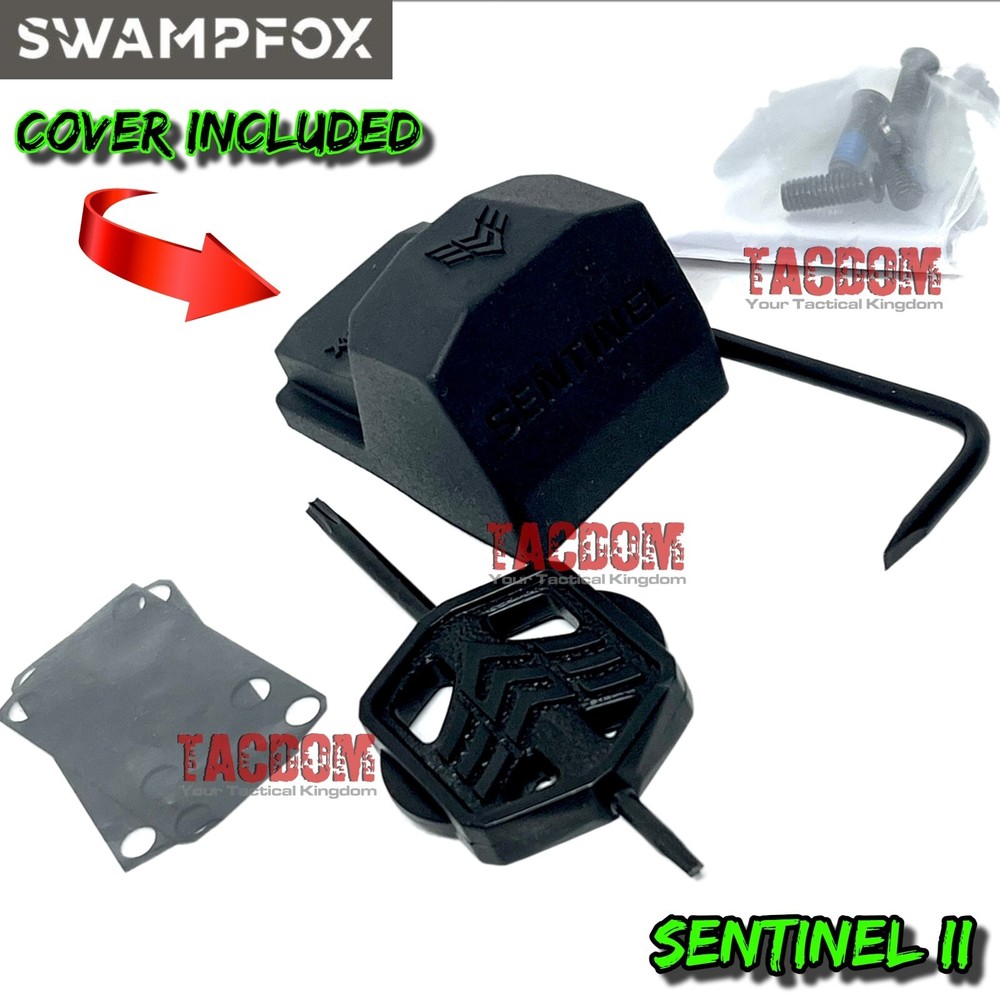 SwampFox SENTINEL II 2 Red Dot RMSc Pattern CUT Optic w/ BACKUP REAR SIGHT