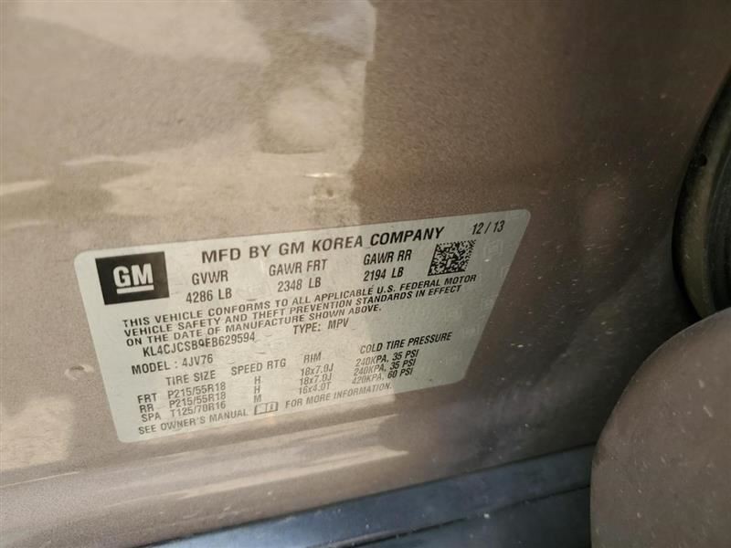 Speedometer Cluster MPH Fits 14 ENCORE 752940