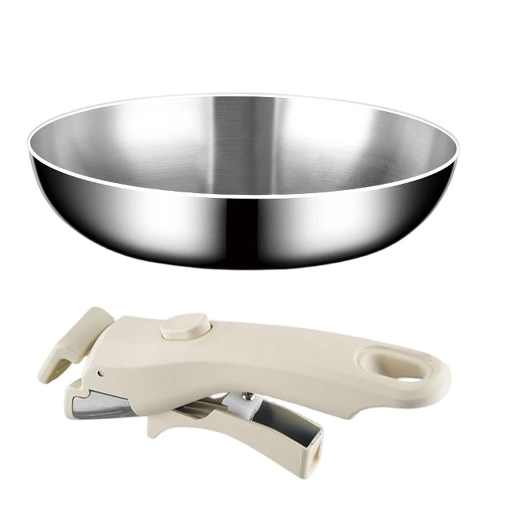 26cm Pan with Removable Handles Stainless Steel Stackable Pots