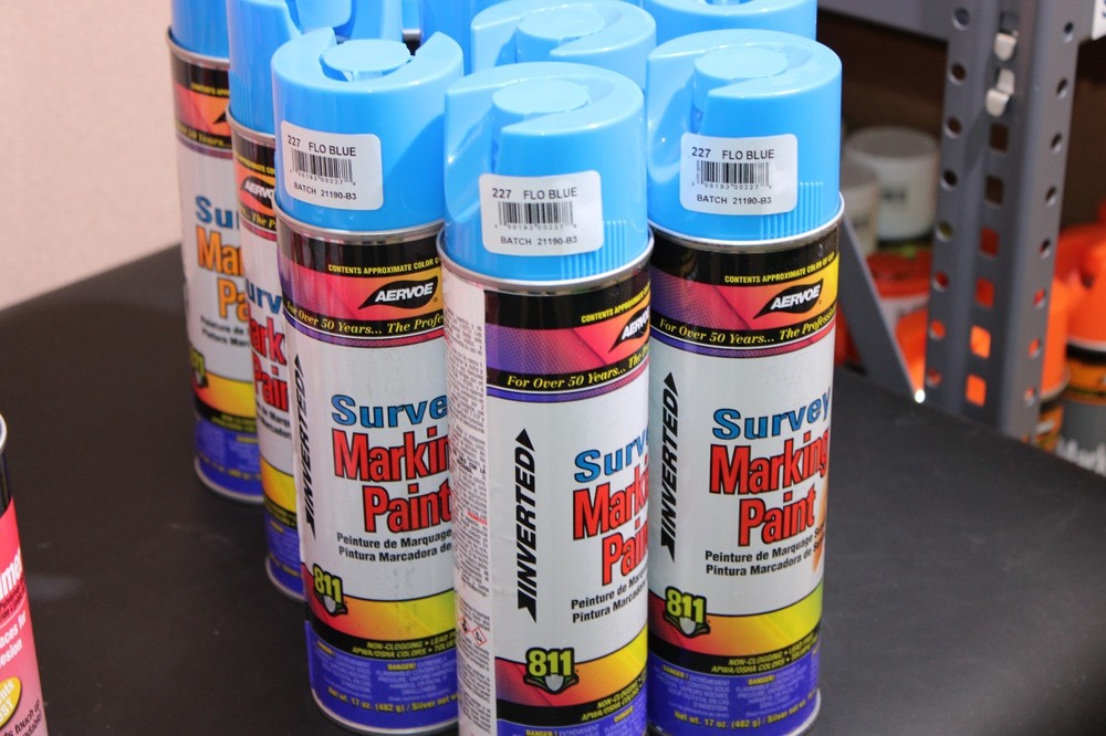 Aervoe 227 Fluorescent Blue Survey Marking Paint Cans (11-Pack)