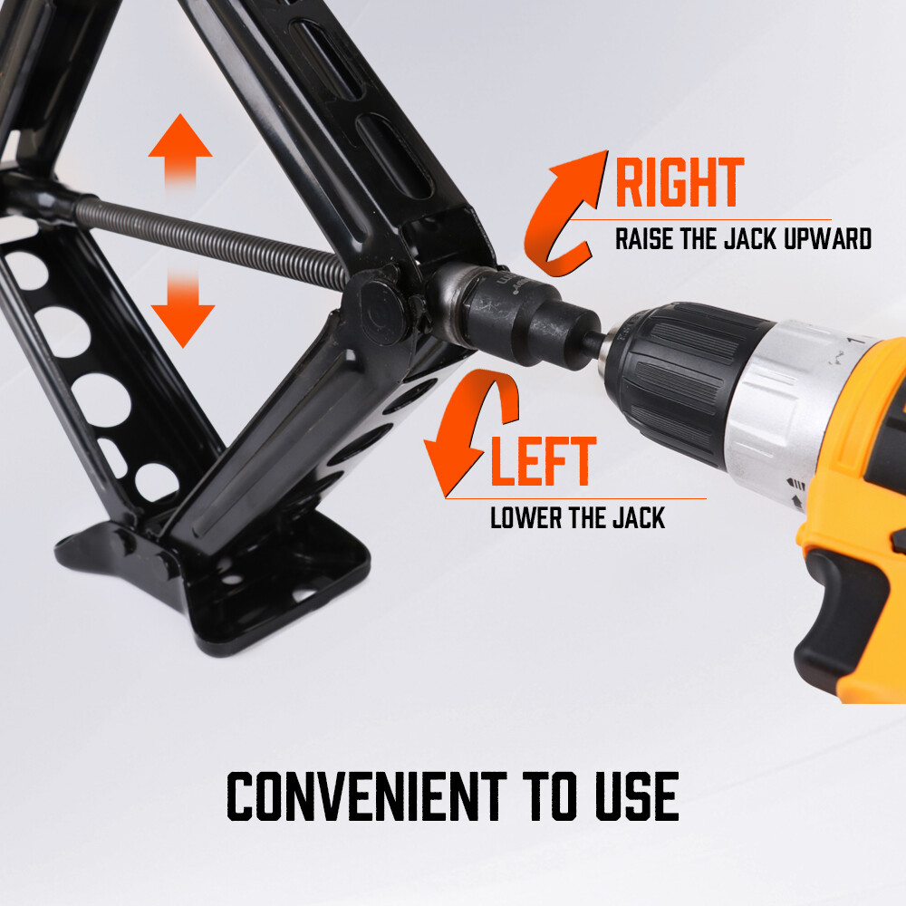 2-Pcs 3/4" Hex Bit Scissor Jack Attachment RV Camper Trailer Cargo Drill Socket