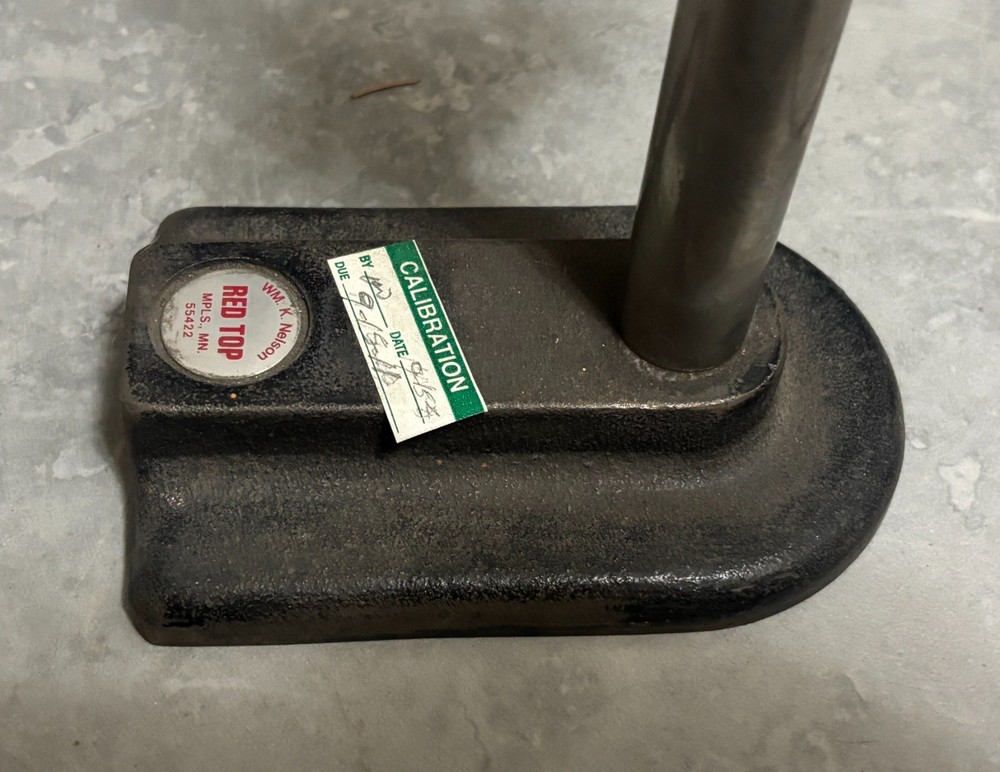 WM K. Nelson Red Top Dial Indicator Stand 15" tall