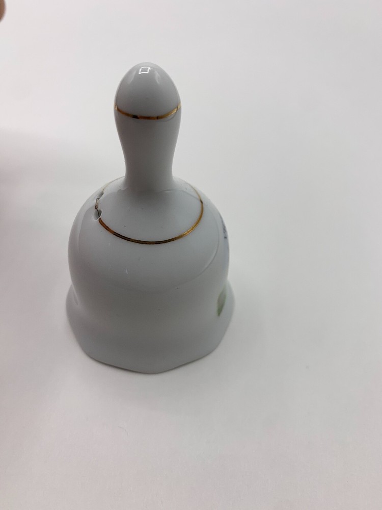 Victoria Canada White Ceramic Bell 3" Tall