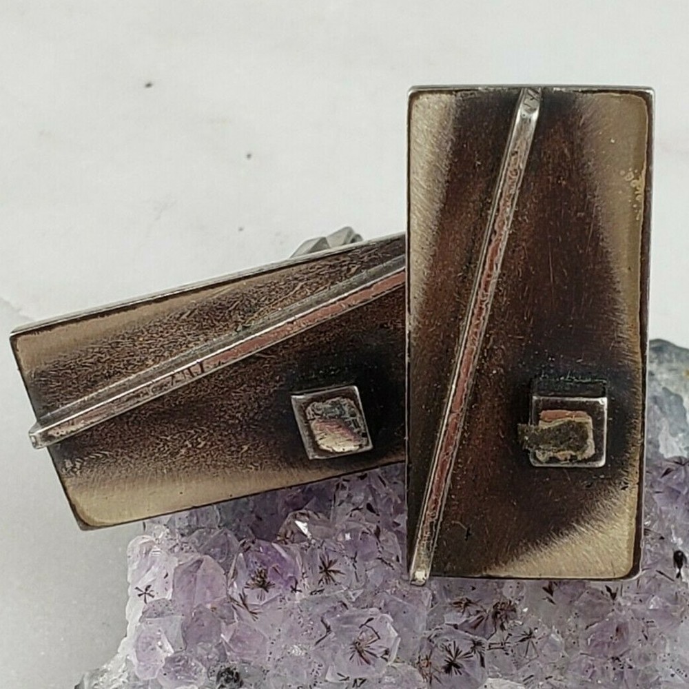 Lustig Geometric Rectangle Cufflinks 16.1 Grams