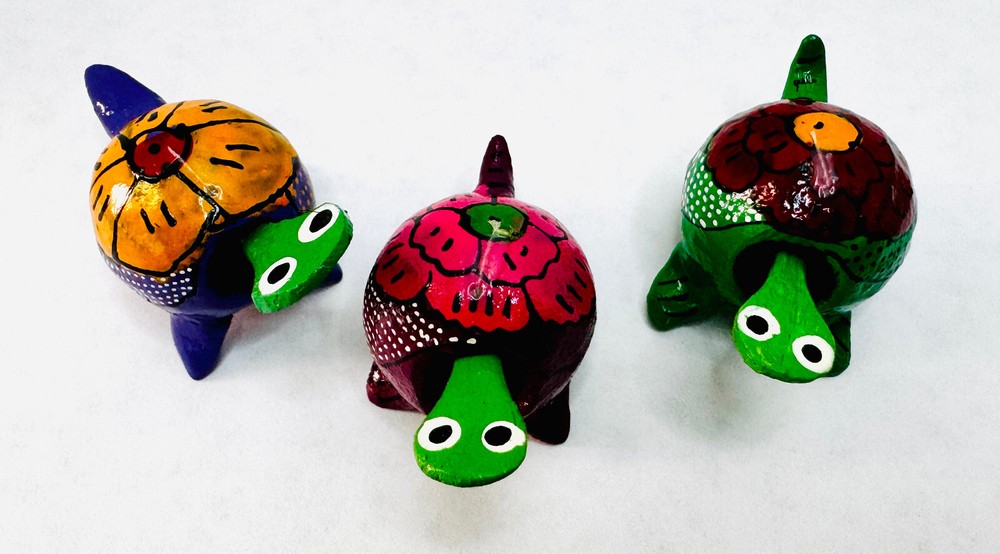 Handcrafted Mexican Turtle Bobble Head