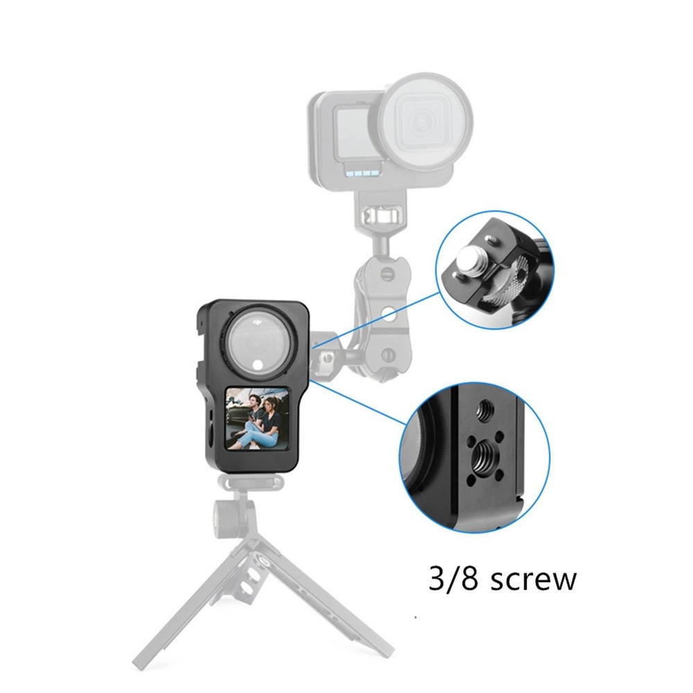 Camera Protective Frame Cover+UV Filter+Lens Cover+Adapter For DJI Action 2.