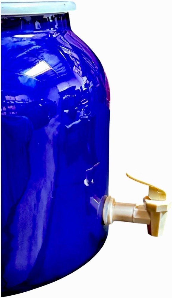 Countertop Water Dispenser Porcelain Ceramic Beverage Crock with BPA Spigot Ring