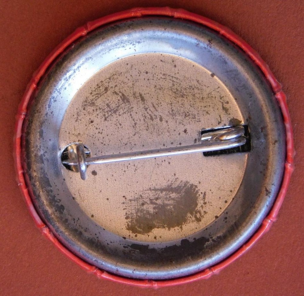 Vintage Protest Anti-Draft Celluloid Pin Back Tray17-27