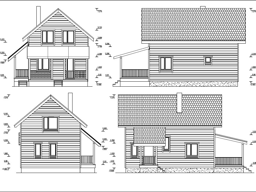 Construction Drawings/ DESIGN / PLANS / Frame house Lauta (KD-90)