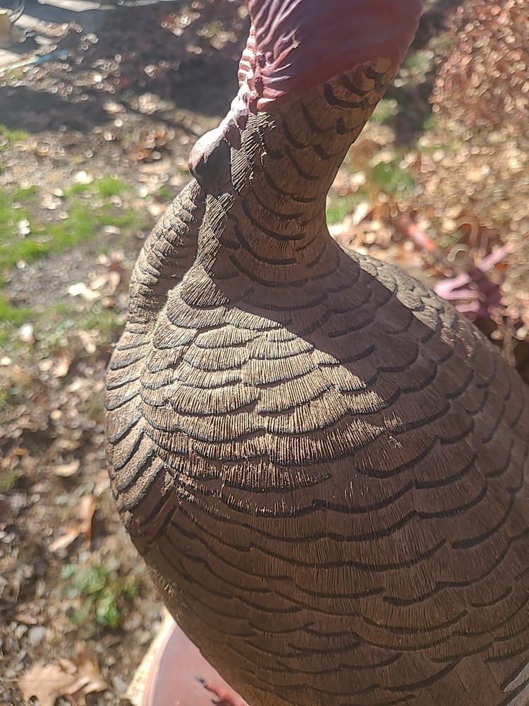 Turkey Decoy Lifesize On Wood Base