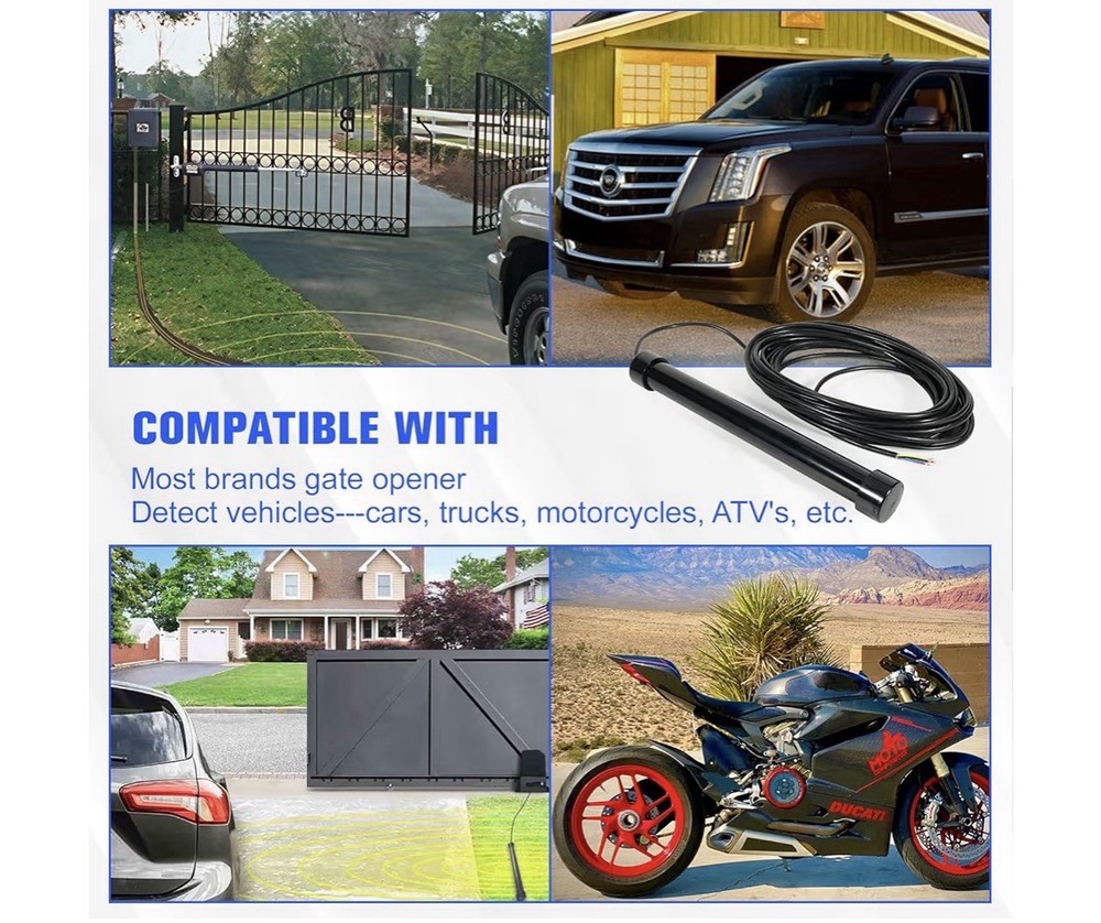 Driveway Gate Vehicle Exit Wand Sensor with 50 Ft Cable Automatic Gate Opener