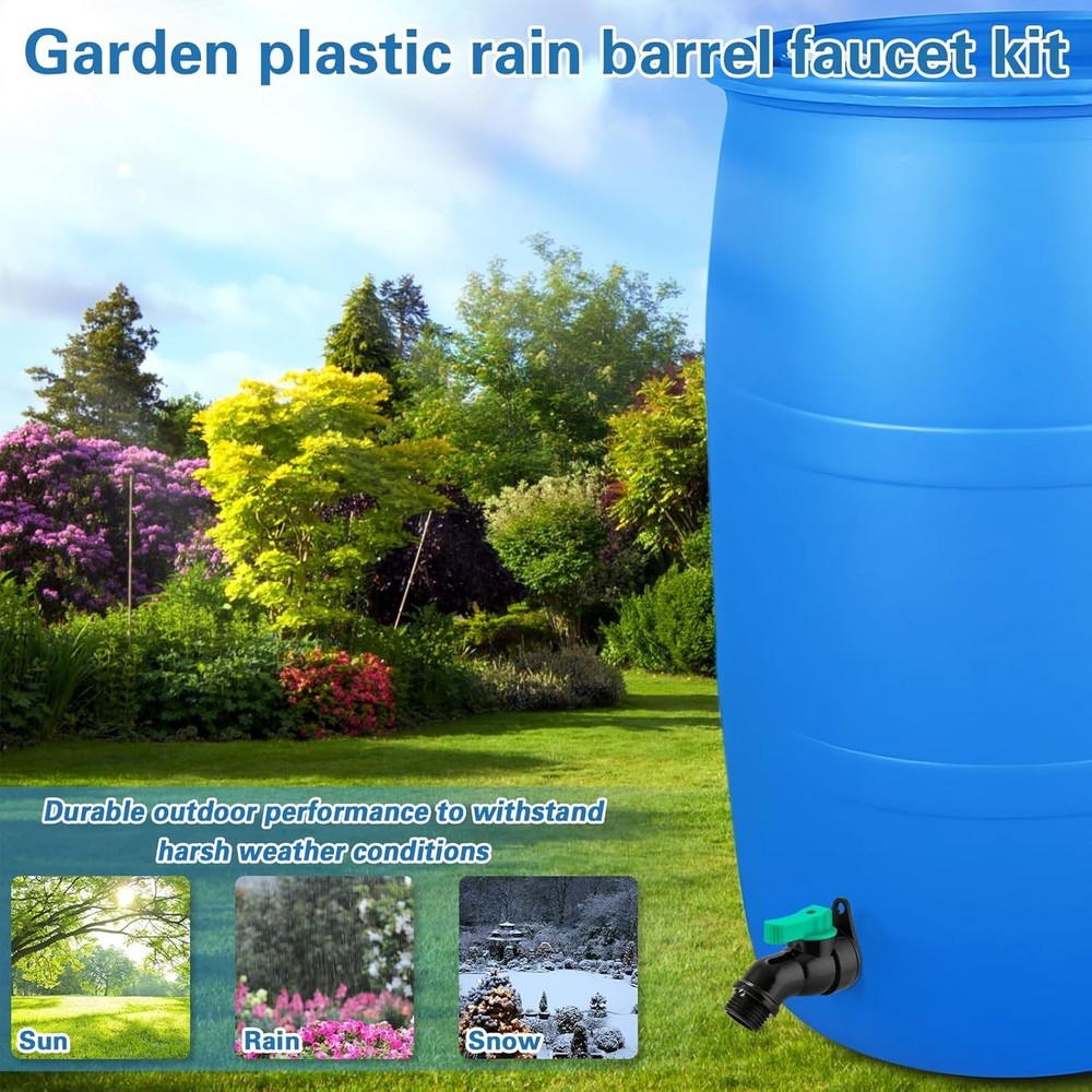 High-Flow External Rain Barrel Spigot Kit