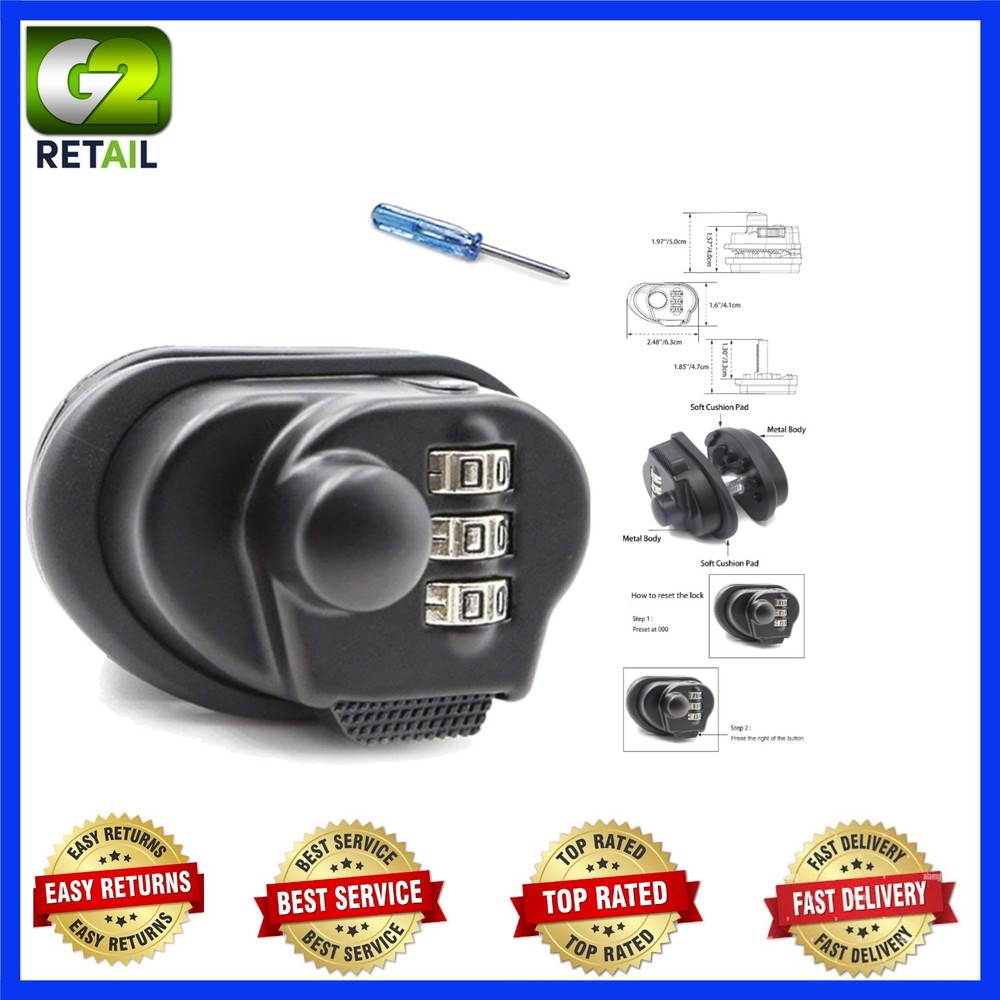 Secure Your Firearms: 3-Digit Combination Gun Trigger Lock with Custom Code