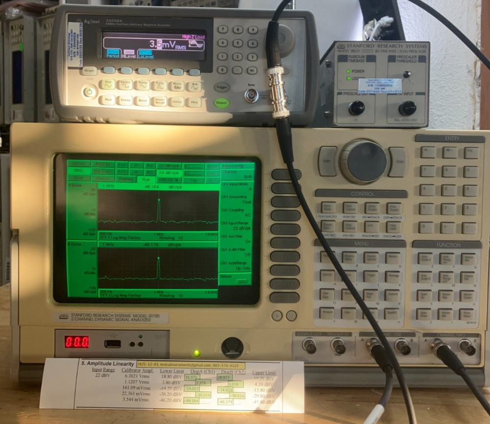 Stanford Research SR785 Two-Channel Dynamic Signal Analyzer