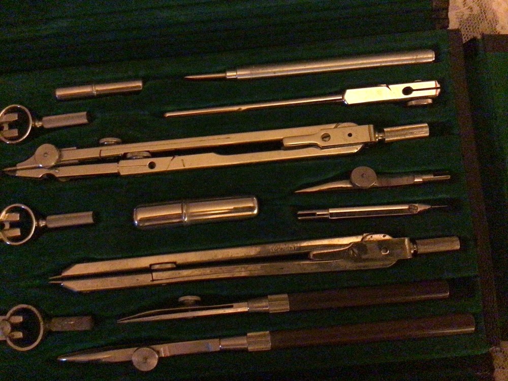 Vintage Tower Germany Drafting Tool Set