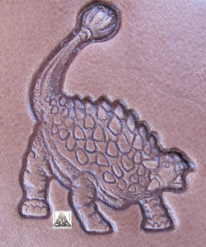 Prehistoric Dinosaur Ankylosaurus 1" Leather Stamp Tool Leatherworking Carving
