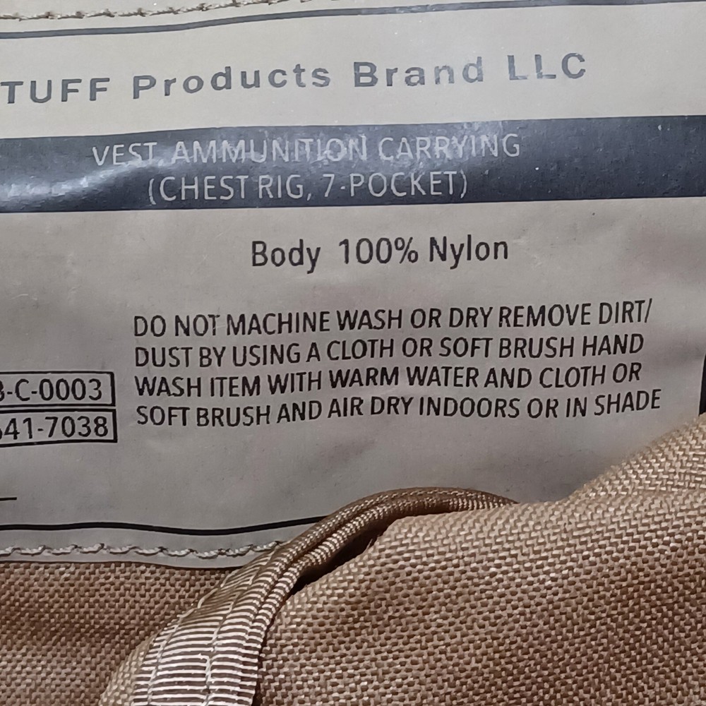 USGI Vest Ammunition Carrier Tuff Products Brand Khaki New