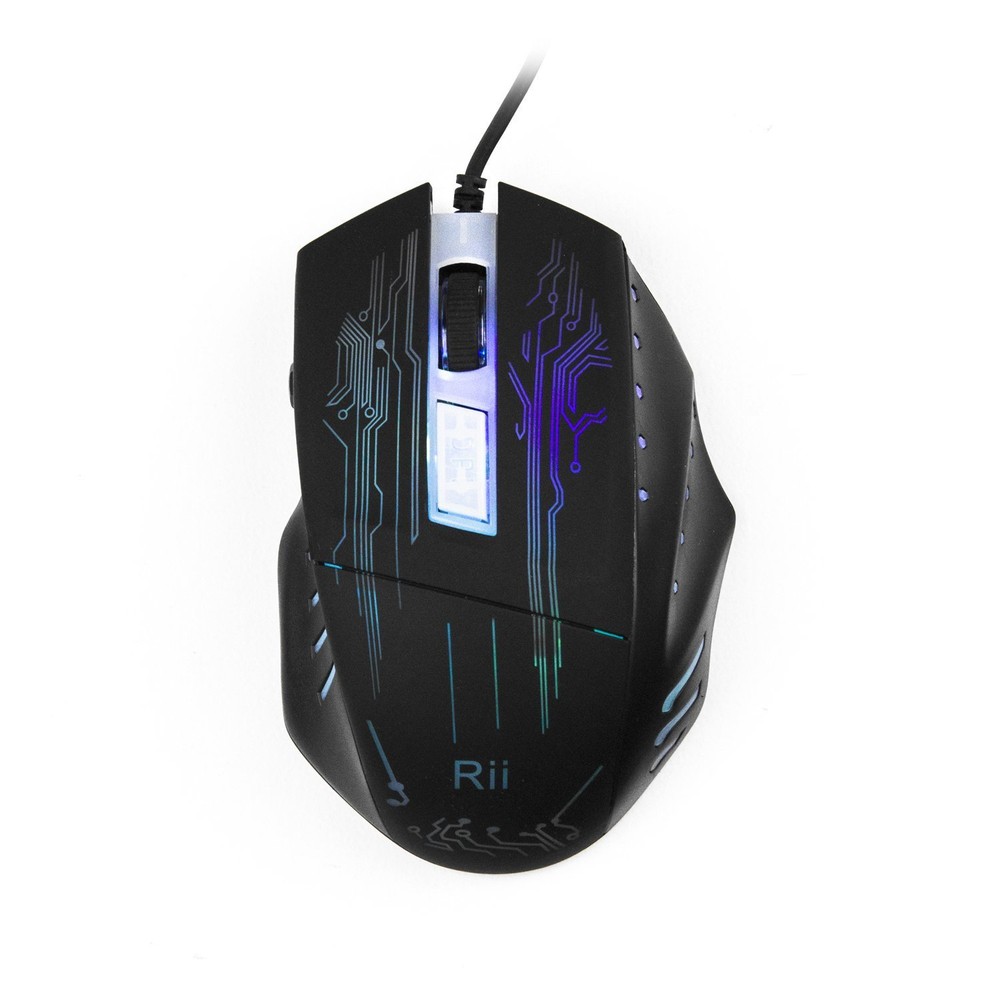 Rii RM400 Gaming Keyboard & Mouse Combo Bundle 7-Colors Backlit LED for Mac/PC