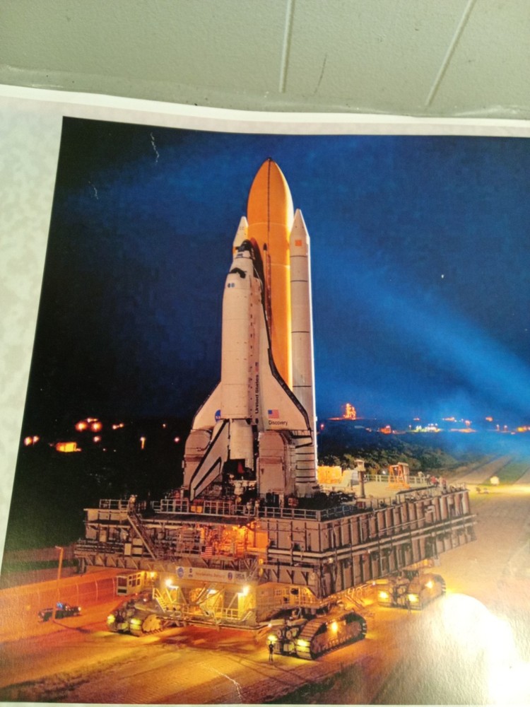 Gordon Hasson Human Space Flight Print, Astronaut, Shuttle Launch Pad