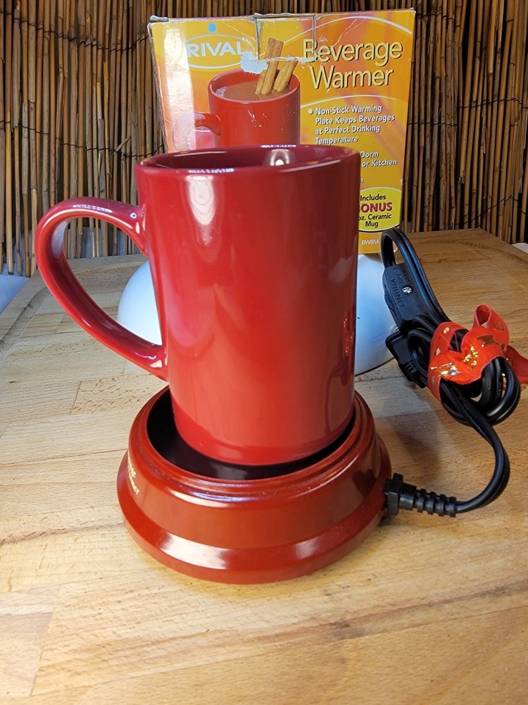 Beverage Warmer Ceramic Mug Red 12 Oz Rival Est Y2K Tested Office Gift