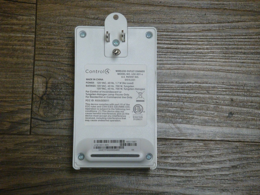 Control4 LOZ-5D1-x Wireless Outlet Dimmer
