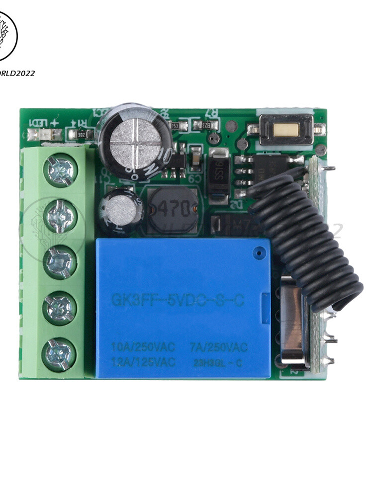 433Mhz 5-60V 1CH Wireless Remote Control Switch Relay Receiver Module with Case