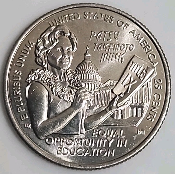 2024-D 25C U.S. Quarter Patsy Takemoto Mink (Error: In Cod We Trust)