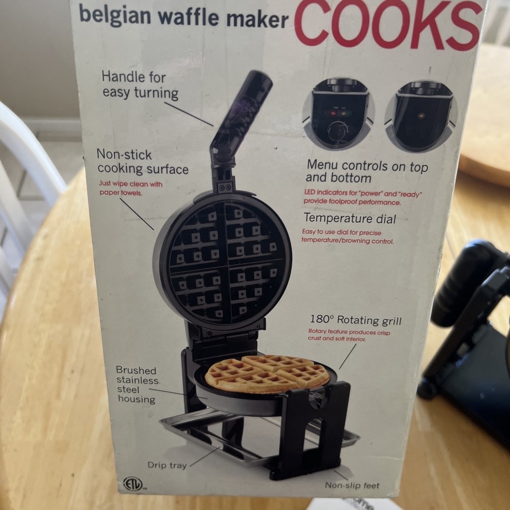 belgian waffle maker rotating