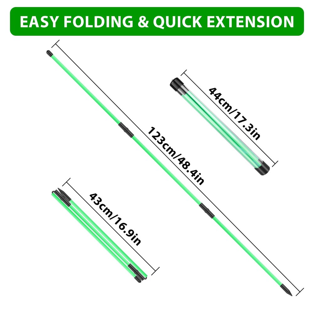 Golf Alignment Sticks 2 Packs 48" Foldable Alignment Stick Golf Training Aid ...