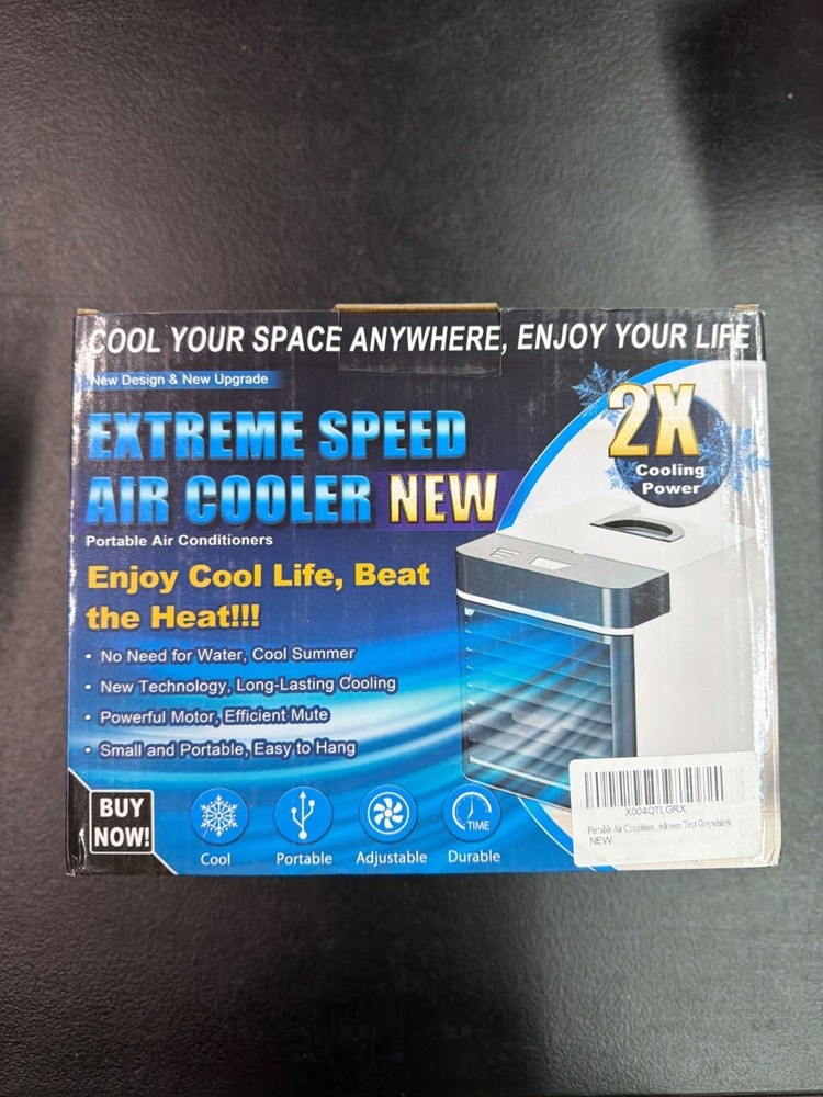 Extreme Speed Portable Air Cooler With 2X Cooling Power Adjustable Speeds And US