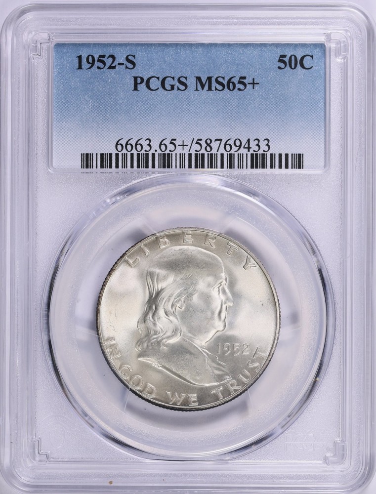 1952-S Franklin Half Dollar PCGS MS 65+