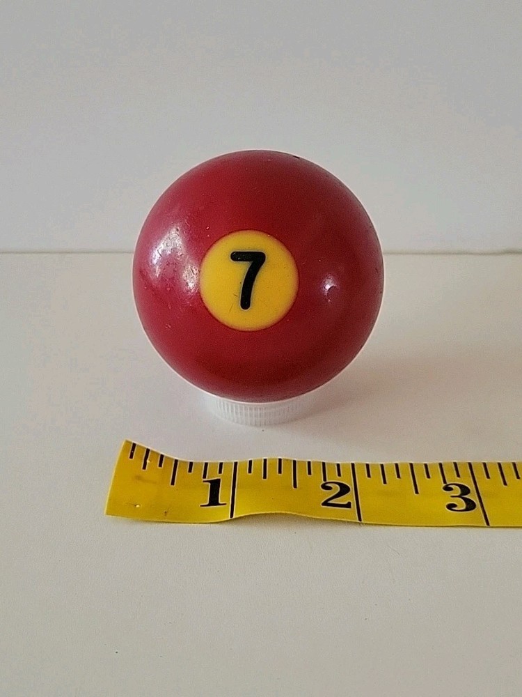 Vintage No. 7 Solid Red Pool Ball Billiard 2" Replacement (T)