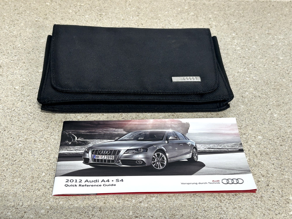 2012 Audi A4 Guide Reference Operator Book OEM
