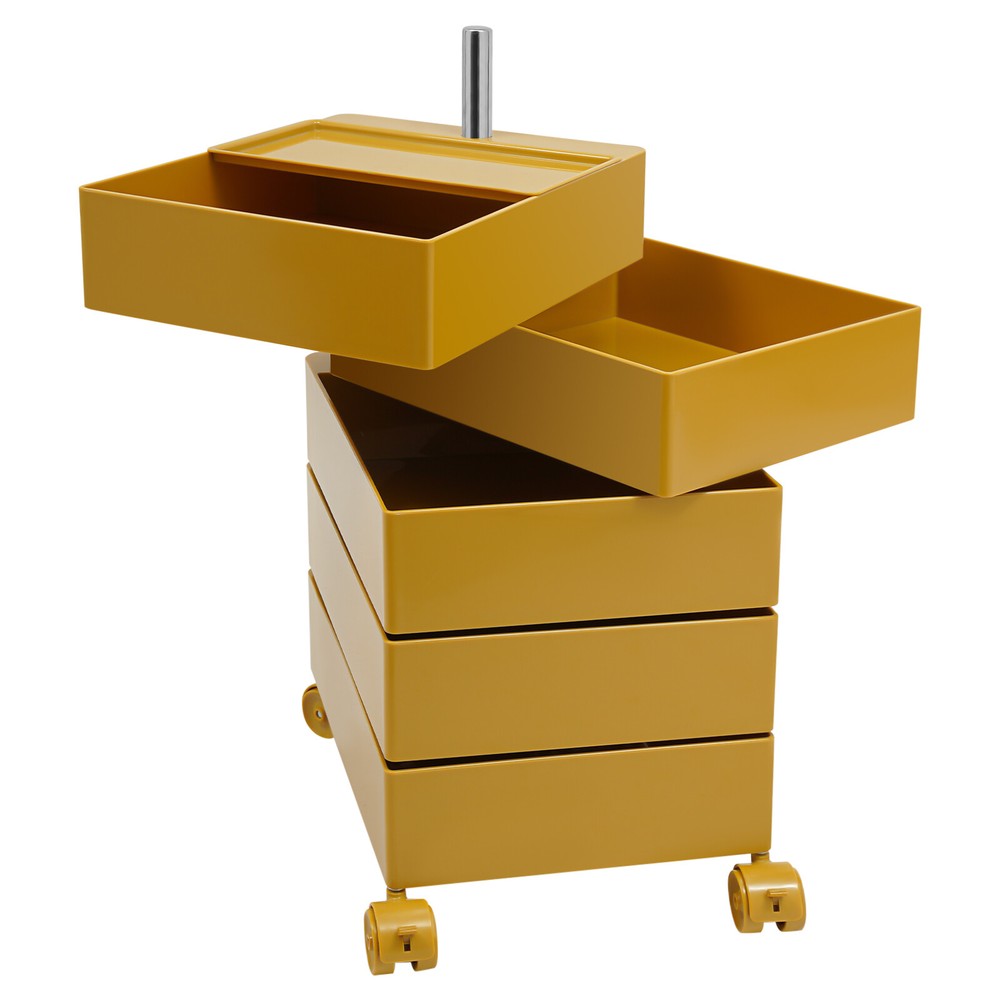 5 Drawers 360?? Movable Rotating Storage Side End Coffee Table Sofa Cabinet NEW