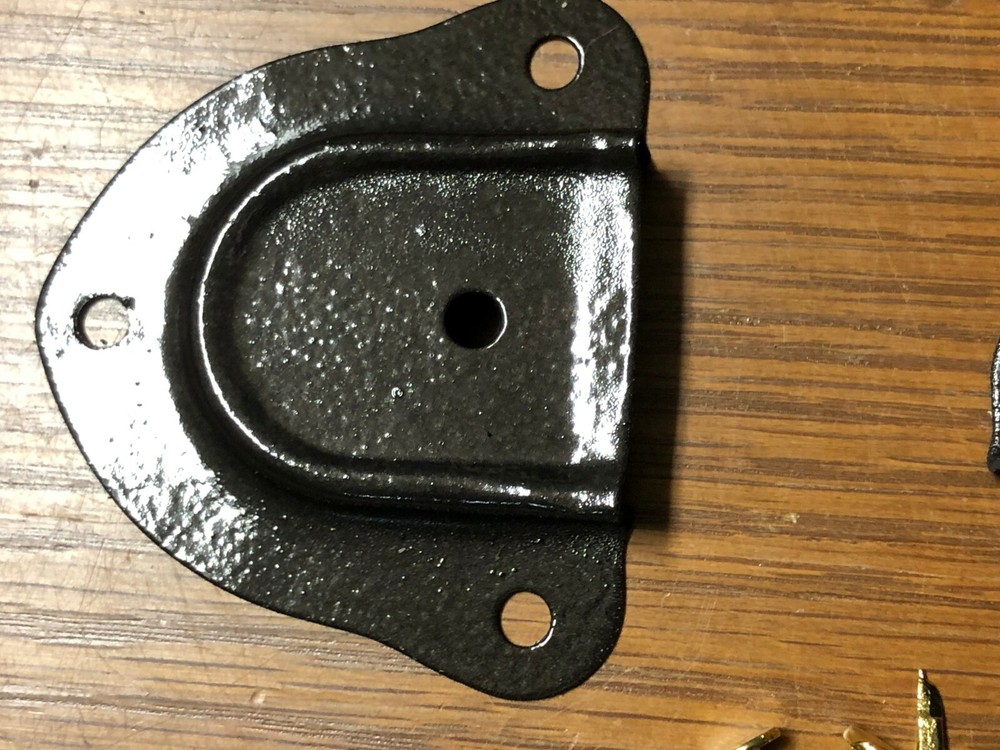 Trunk & Chest Hardware-4 Black Shade Leather Handle Retainers & Tacks