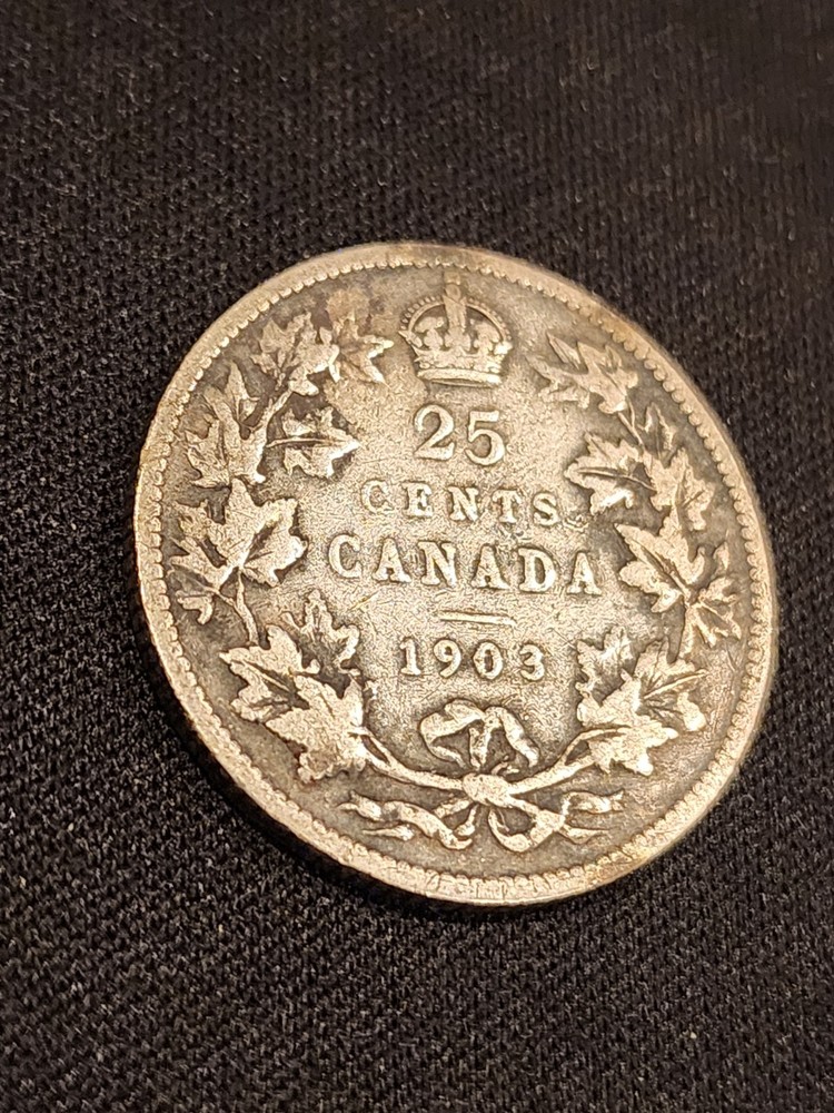 1903 Canada 25 Cents Silver Coin