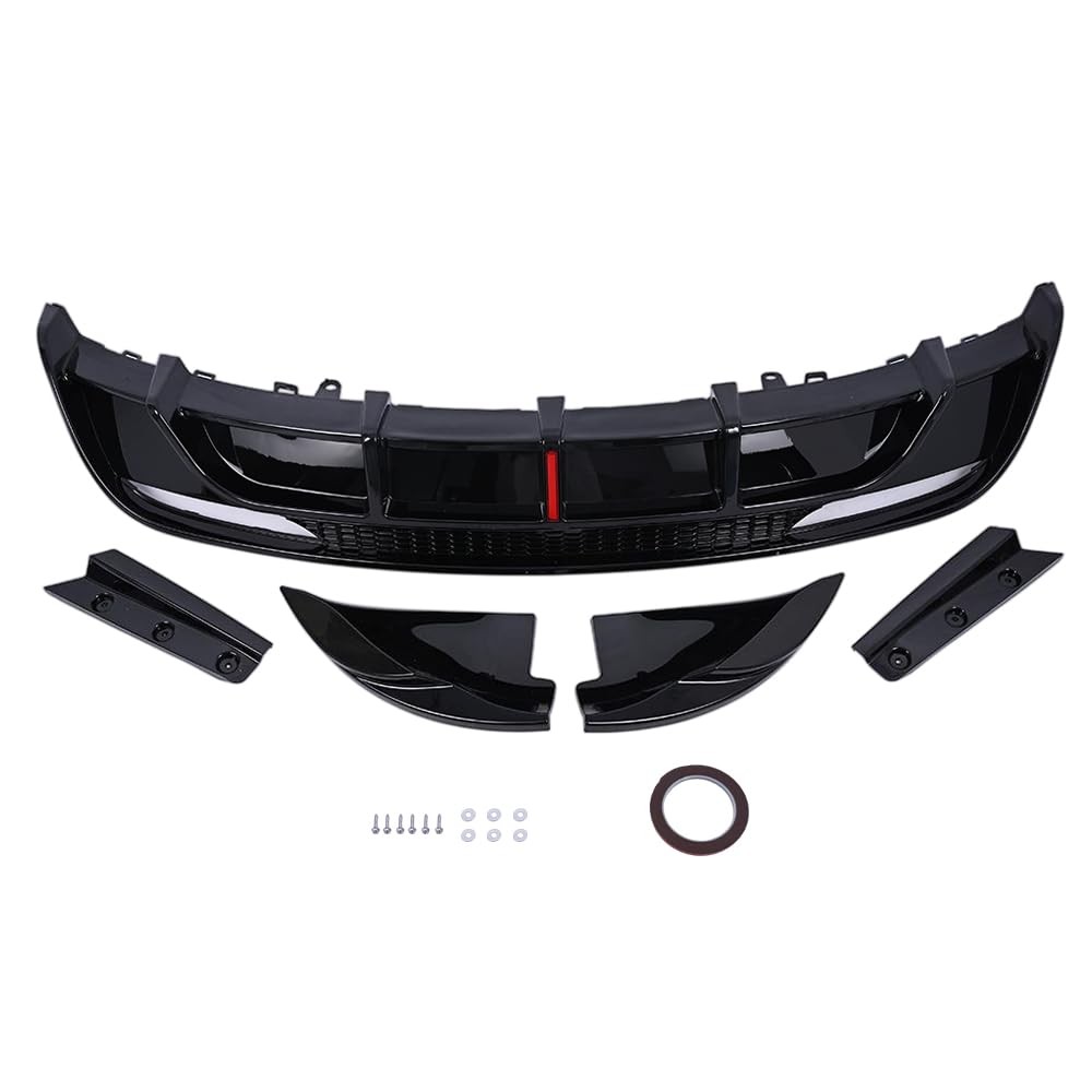 Rear Bumper Diffuser Kit for Model 3 2024-2025 Gloss Black with Light